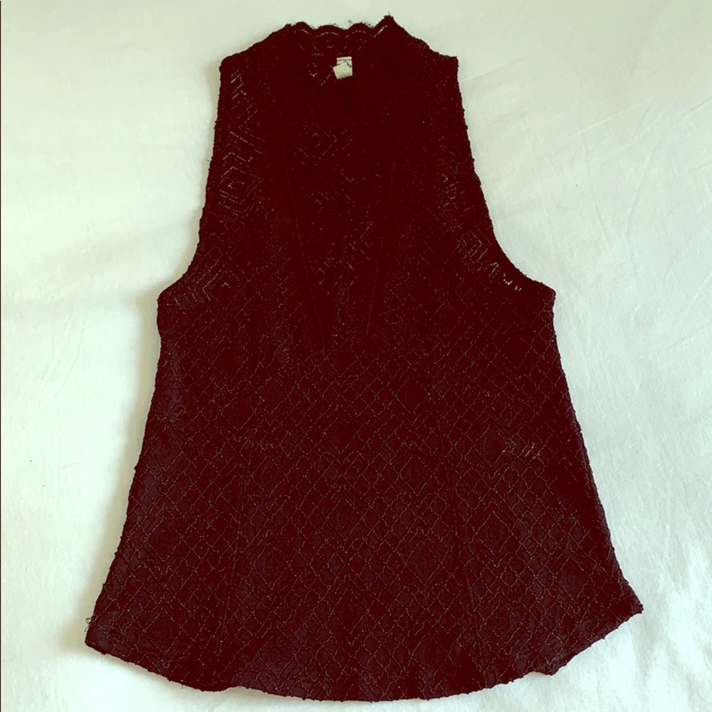 Free People Black Sleeveless Top NWOT Sz Sm